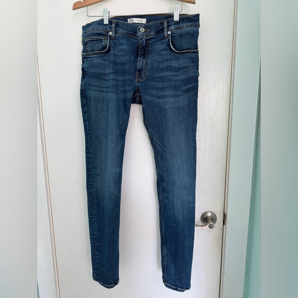 ZARA Mid-Rise Skinny Jeans Size 36 | Medium Wash Stretch Denim